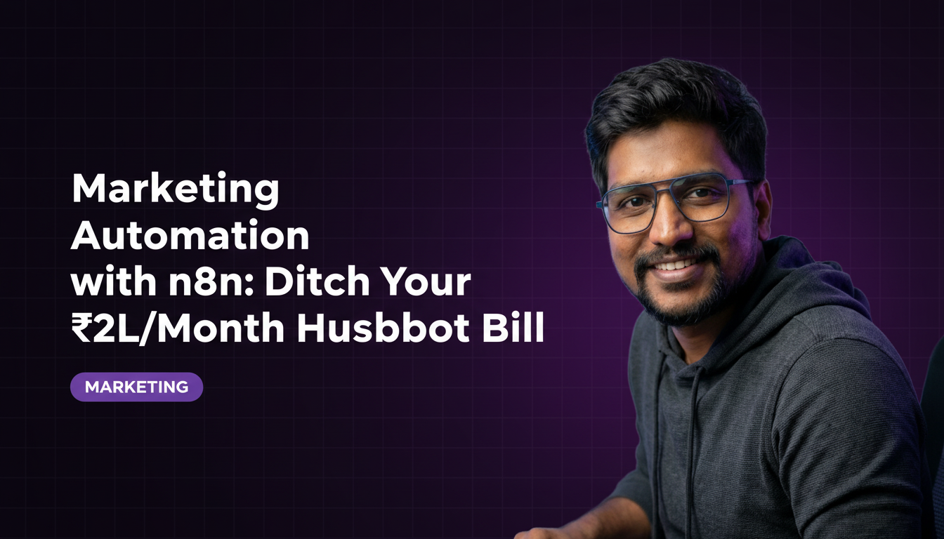 Marketing Automation with n8n: Ditch Your ₹2L/Month HubSpot Bill